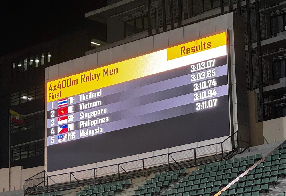 Đội chạy tiếp sức 4X400m nam của Việt Nam giành HCB SEA Games 2025 Đội chạy tiếp sức 4X400m nam của Việt Nam giành HCB SEA Games 2025