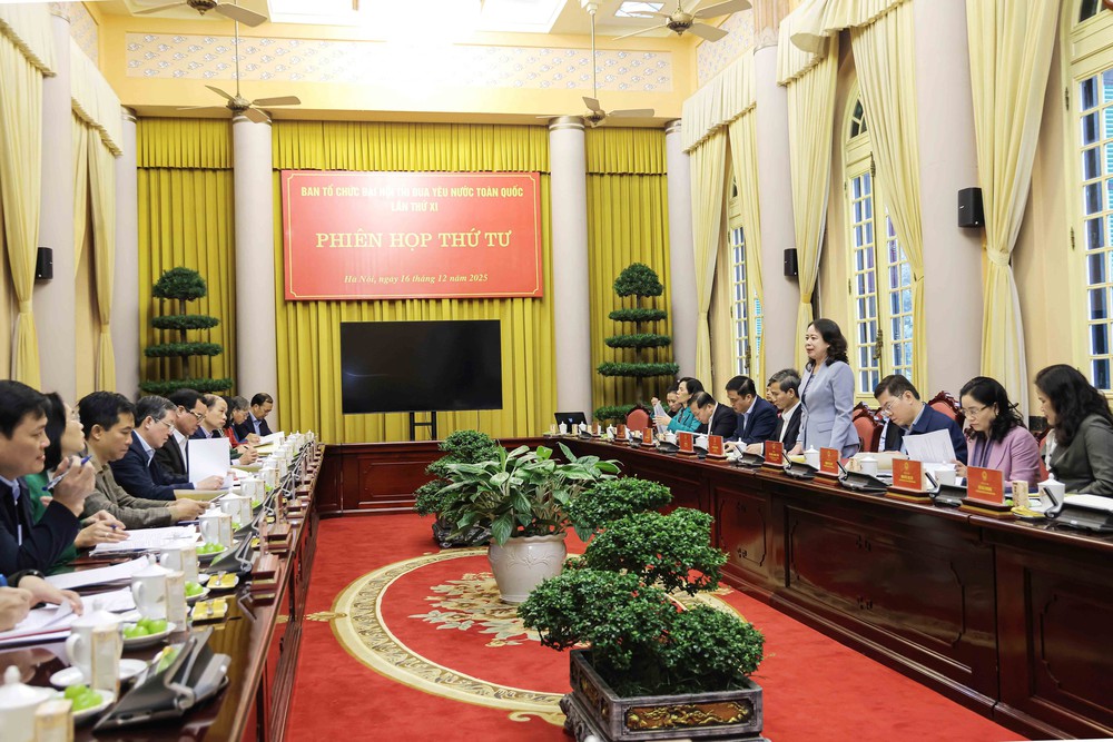 Phó Chủ tịch nước chủ trì Phiên họp lần thứ tư Ban Tổ chức Đại hội Thi đua yêu nước toàn quốc - Ảnh 1. Phó Chủ tịch nước chủ trì Phiên họp lần thứ tư Ban Tổ chức Đại hội Thi đua yêu nước toàn quốc - Ảnh 1.