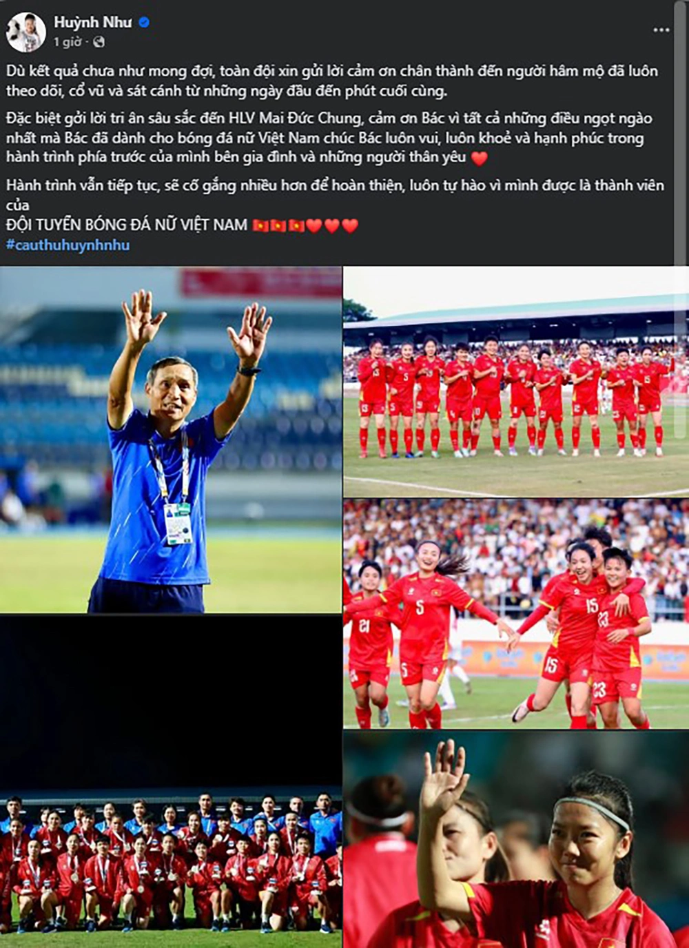 Huỳnh Như viết tâm thư xúc động khi HLV Mai Đức Chung chia tay ĐT nữ Việt Nam - Ảnh 1. Huỳnh Như viết tâm thư xúc động khi HLV Mai Đức Chung chia tay ĐT nữ Việt Nam - Ảnh 1.