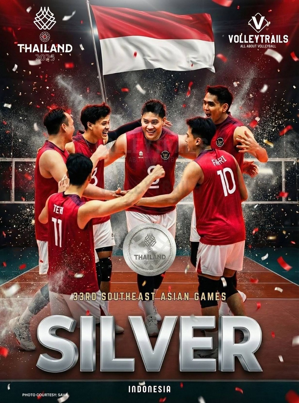 Đội tuyển bóng chuyền nam Indonesia chỉ giành được HCB ở SEA Games 2025