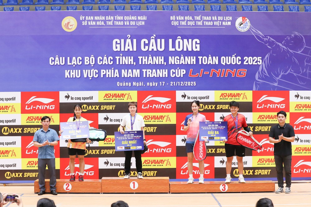 Giải Cầu lông các tỉnh, thành, ngành toàn quốc 2025 - Khu vực phía Nam - Tranh cúp Li-Ning khép lại thành công tốt đẹp - Ảnh 5.