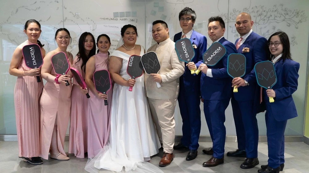 Đám cưới mang phong cách pickleball trở thành xu hướng được yêu thích nhất năm - Ảnh 1.