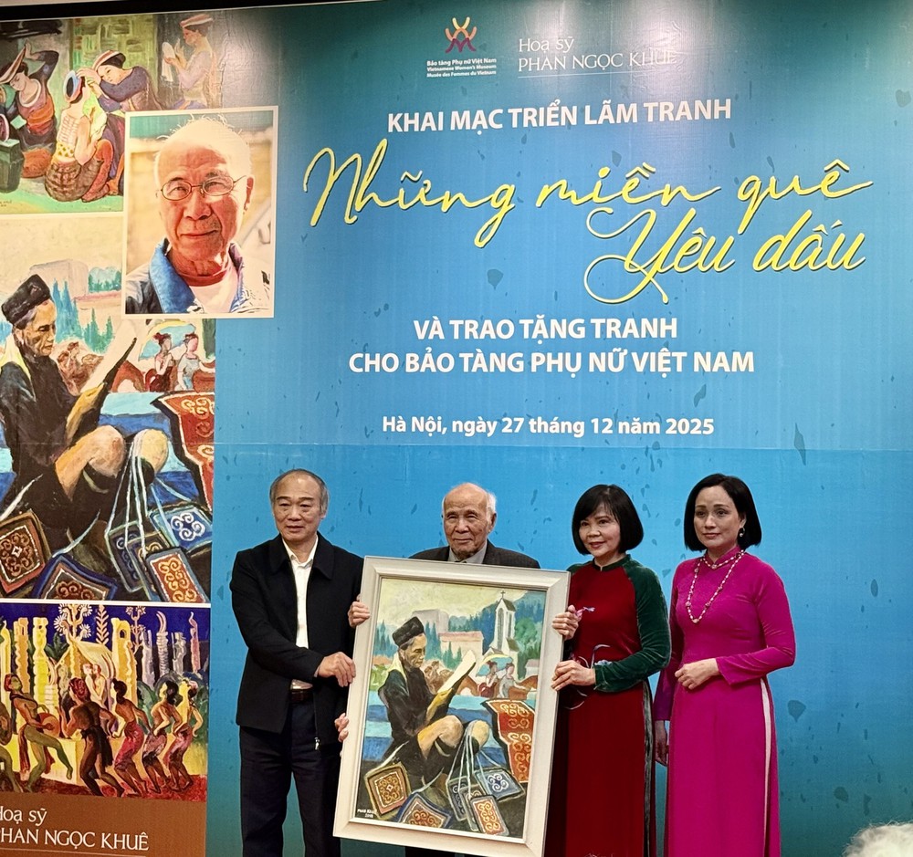 Triển lãm “Những miền quê yêu dấu” - Hành trình hơn bốn thập kỷ giữ hồn quê Việt bằng hội họa - Ảnh 1.