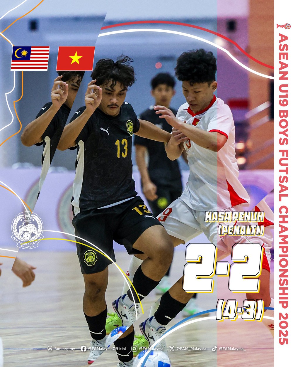 Thua Malaysia ở loạt đá luân lưu, tuyển trẻ Việt Nam lỡ HCĐ ở giải Đông Nam Á - Ảnh 1. Thua Malaysia ở loạt đá luân lưu, tuyển trẻ Việt Nam lỡ HCĐ ở giải Đông Nam Á - Ảnh 1.