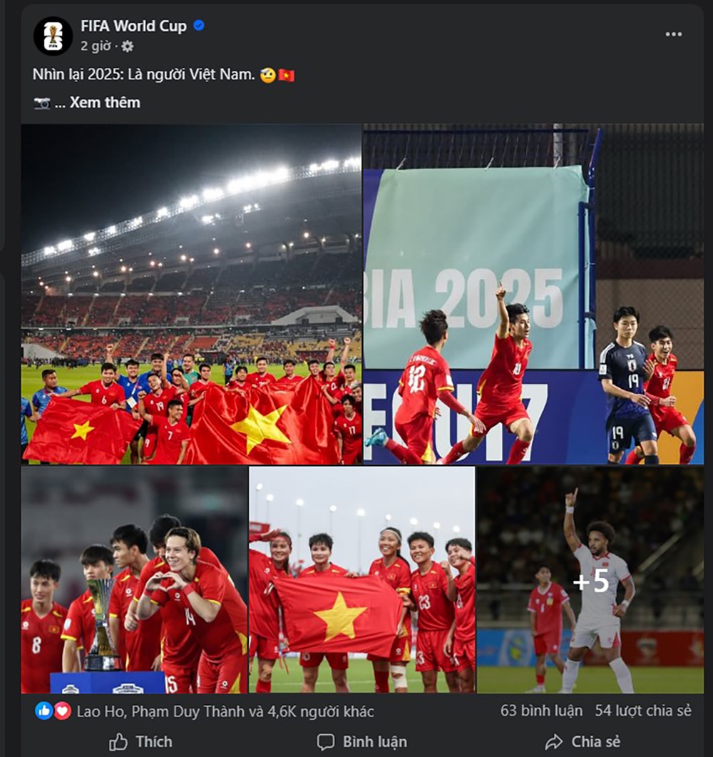 Fanpage FIFA vinh danh bóng đá Việt Nam vào ngày cuối năm 2025 - Ảnh 1.