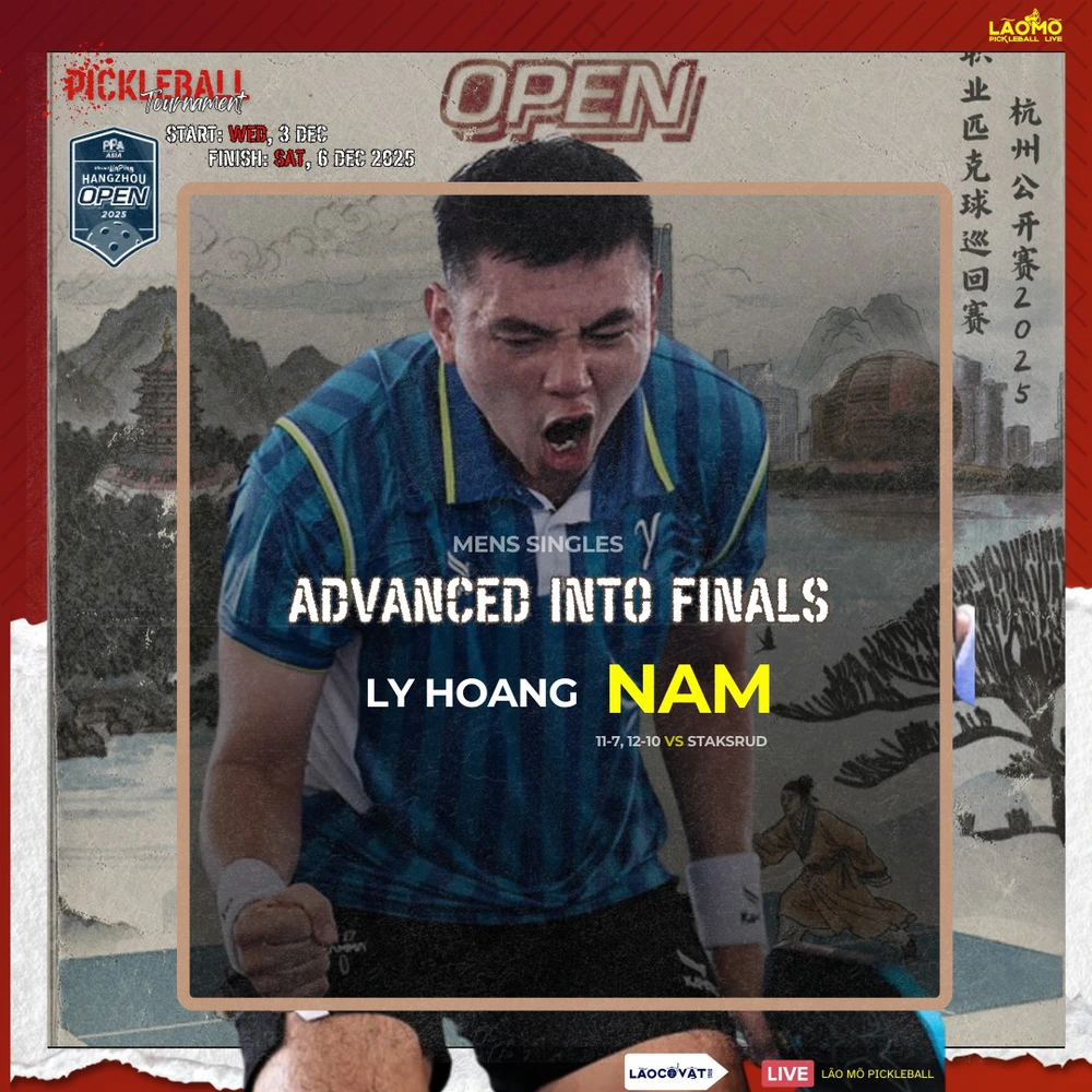 Lý Hoàng Nam tạo địa chấn ở Hàng Châu, hạ nhà vô địch thế giới, vào chung kết đơn nam - Ảnh 4. Lý Hoàng Nam tạo địa chấn ở Hàng Châu, hạ nhà vô địch thế giới, vào chung kết đơn nam - Ảnh 4.