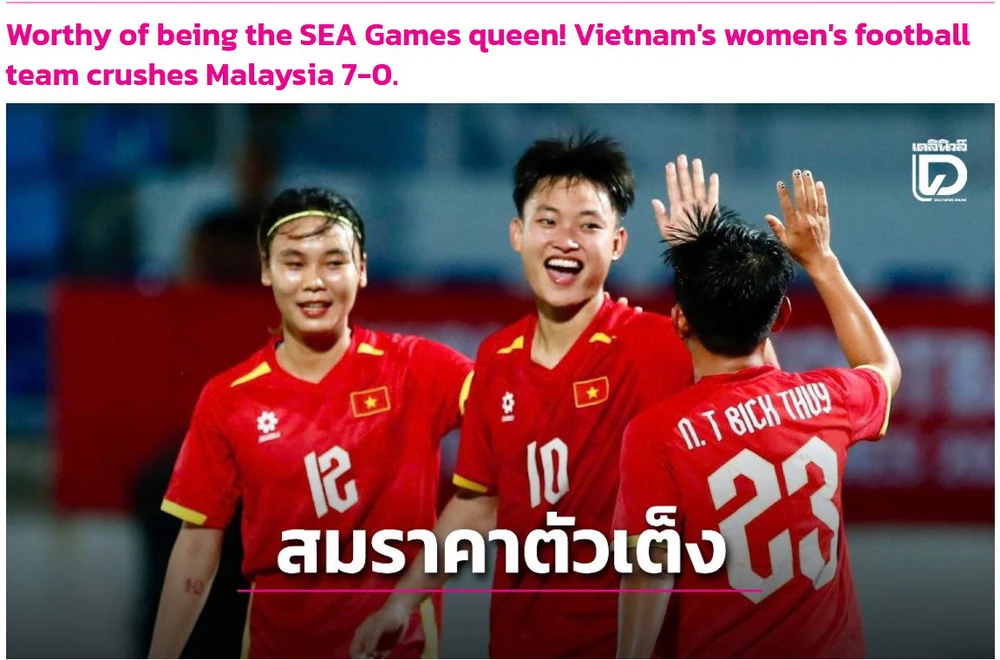Tạo mưa bàn thắng, ĐT Việt Nam được truyền thông Đông Nam Á khen là 'nữ hoàng SEA Games' - Ảnh 2.