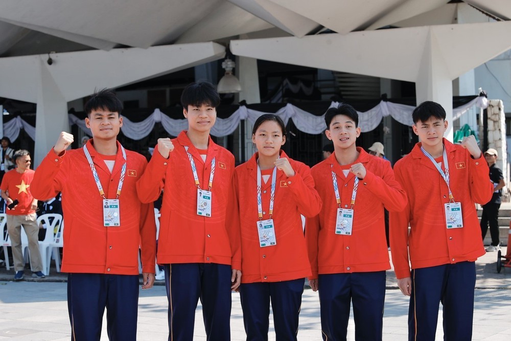 Đoàn Thể thao Việt Nam dự lễ thượng cờ SEA Games 33,  sẵn sàng tranh tài  - Ảnh 5.