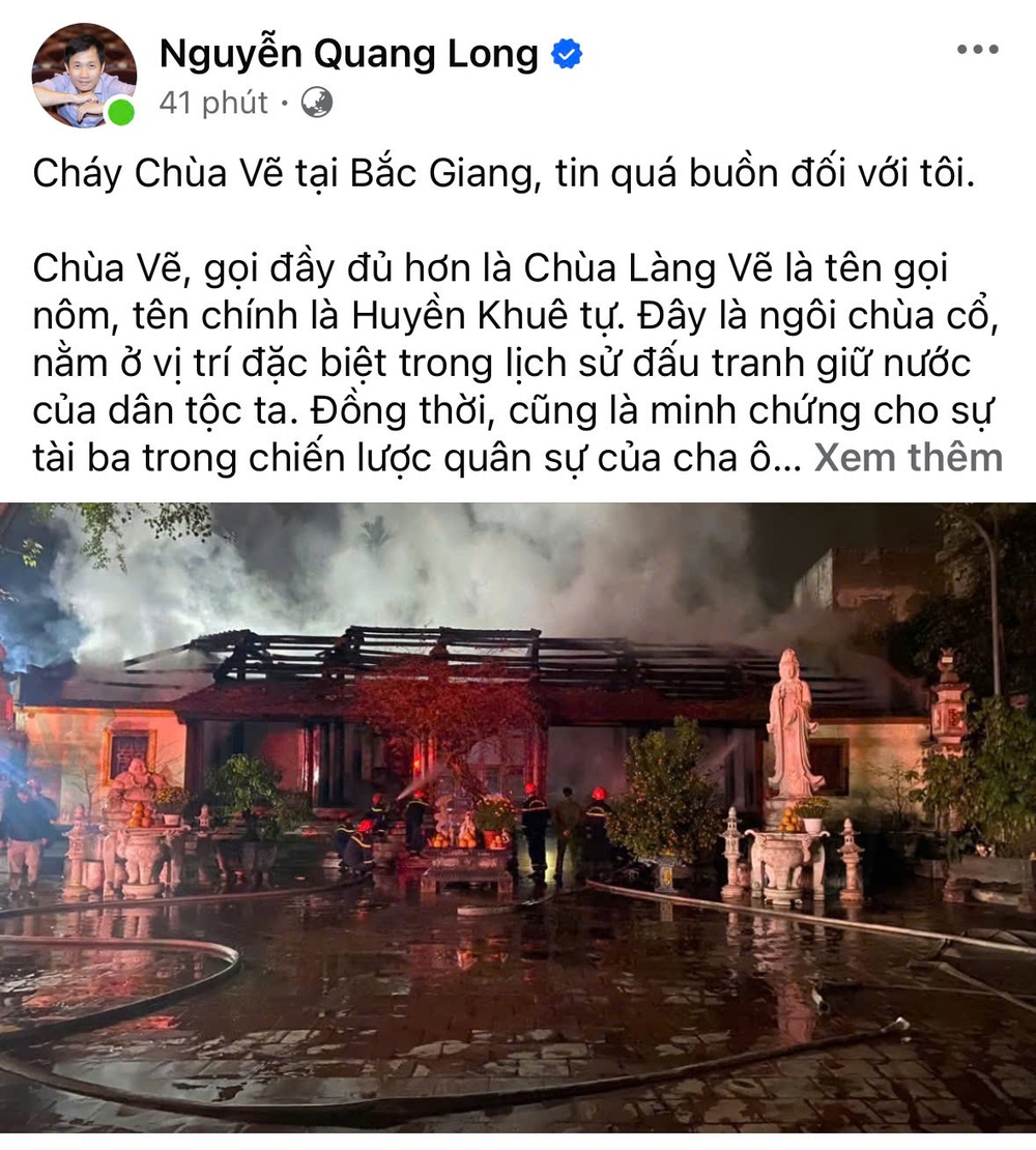 Chùa Vẽ bị cháy