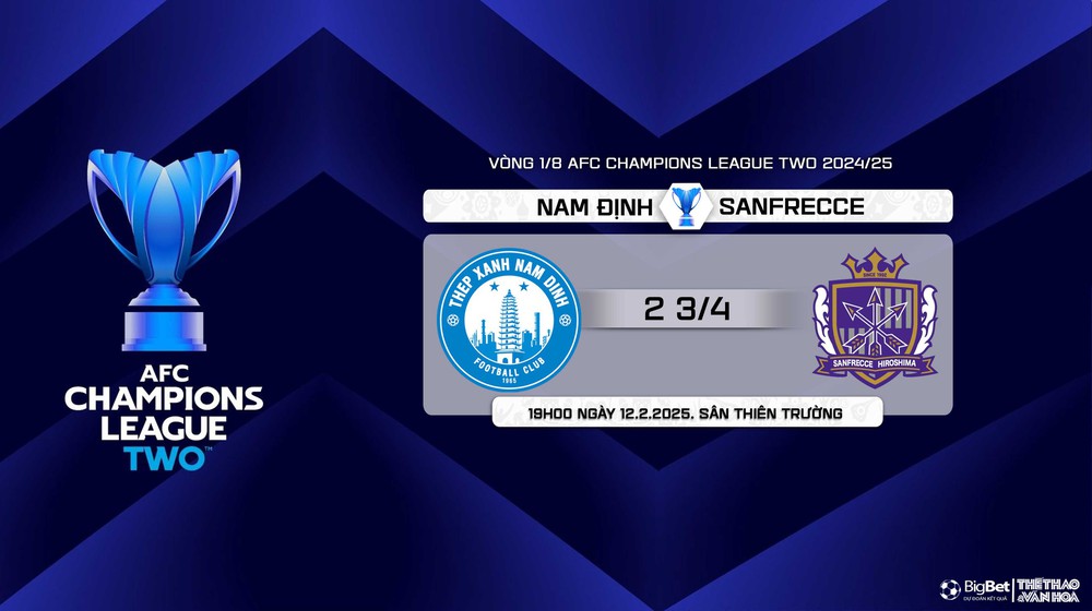 Nhận định, soi tỷ lệ Nam Định vs Sanfrecce Hiroshima (19h00, 12/2), vòng 1/8 AFC Champions League 2 - Ảnh 10.