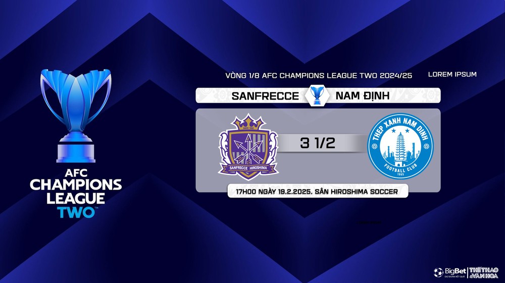 Nhận định, soi tỷ lệ Sanfrecce vs Nam Định 17h00 ngày 19/2, vòng 1/8 AFC Champions League 2 - Ảnh 10.