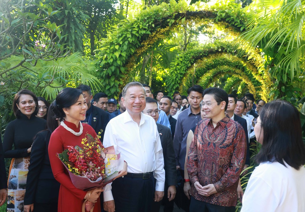 Tổng Bí thư Tô Lâm và Phu nhân dự Lễ đặt tên hoa lan tại Vườn thực vật quốc gia, Singapore - Ảnh 1.