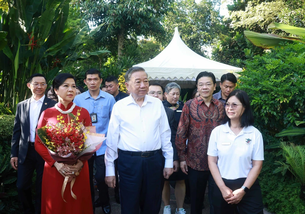 Tổng Bí thư Tô Lâm và Phu nhân dự Lễ đặt tên hoa lan tại Vườn thực vật quốc gia, Singapore - Ảnh 5.