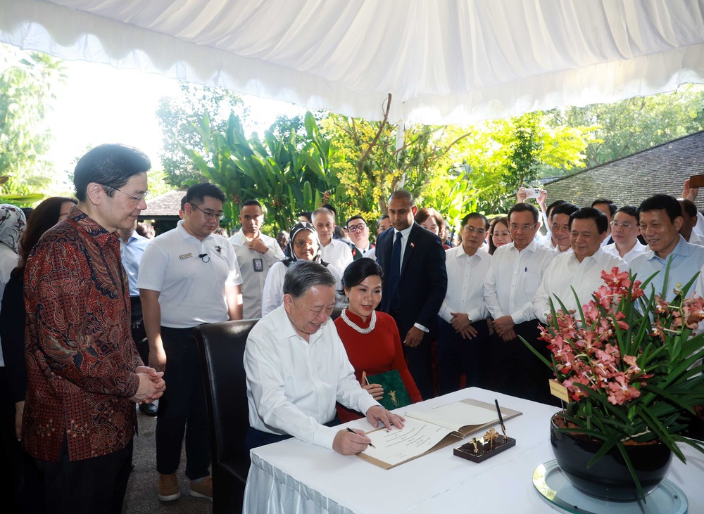 Tổng Bí thư Tô Lâm và Phu nhân dự Lễ đặt tên hoa lan tại Vườn thực vật quốc gia, Singapore - Ảnh 4.