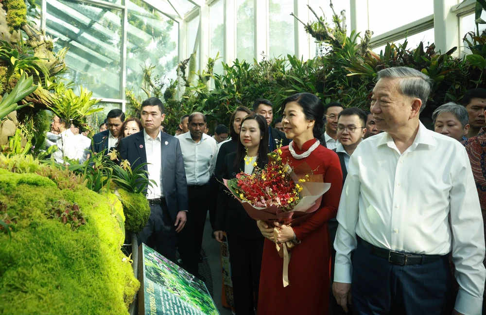 Tổng Bí thư Tô Lâm và Phu nhân dự Lễ đặt tên hoa lan tại Vườn thực vật quốc gia, Singapore - Ảnh 6.