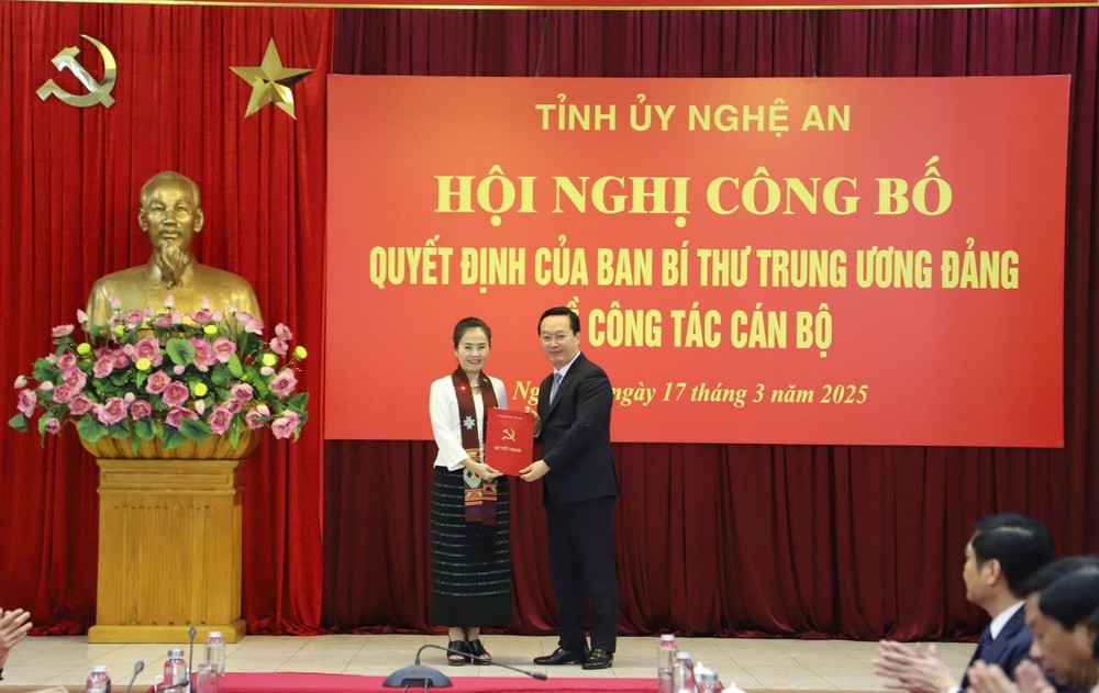 Bà Võ Thị Minh Sinh giữ chức Phó Bí thư Tỉnh ủy Nghệ An - Ảnh 1.