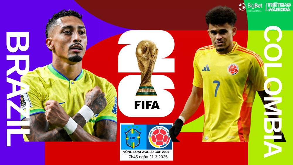 Nhận định, soi tỷ lệ Brazil vs Colombia 7h45 ngày 21/3, Vòng loại World Cup 2026 khu vực Nam Mỹ  - Ảnh 1.