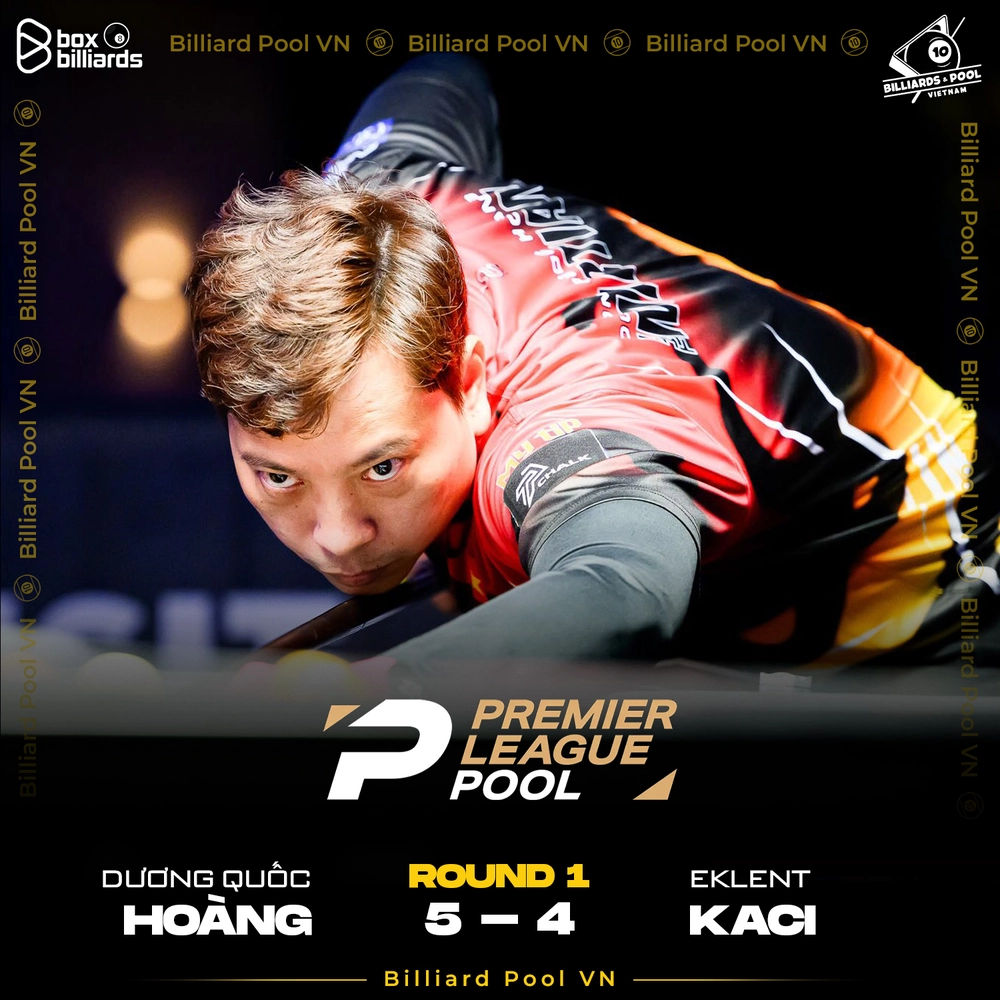 Dương Quốc Hoàng đánh bại hạt giống số 1, giành điểm số đầu tiên tại Billiards Premier League Pool 2025 - Ảnh 1.