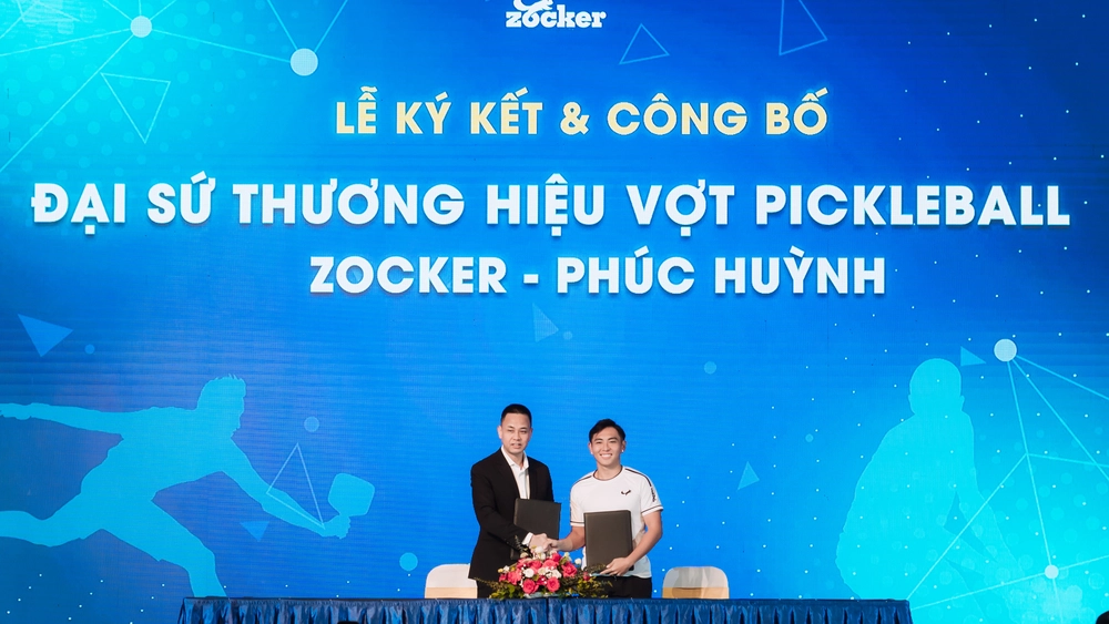 Tay vợt số châu Á Phúc Huỳnh làm đại sứ thương hiệu vợt pickleball Zocker Aspire - Ảnh 1.