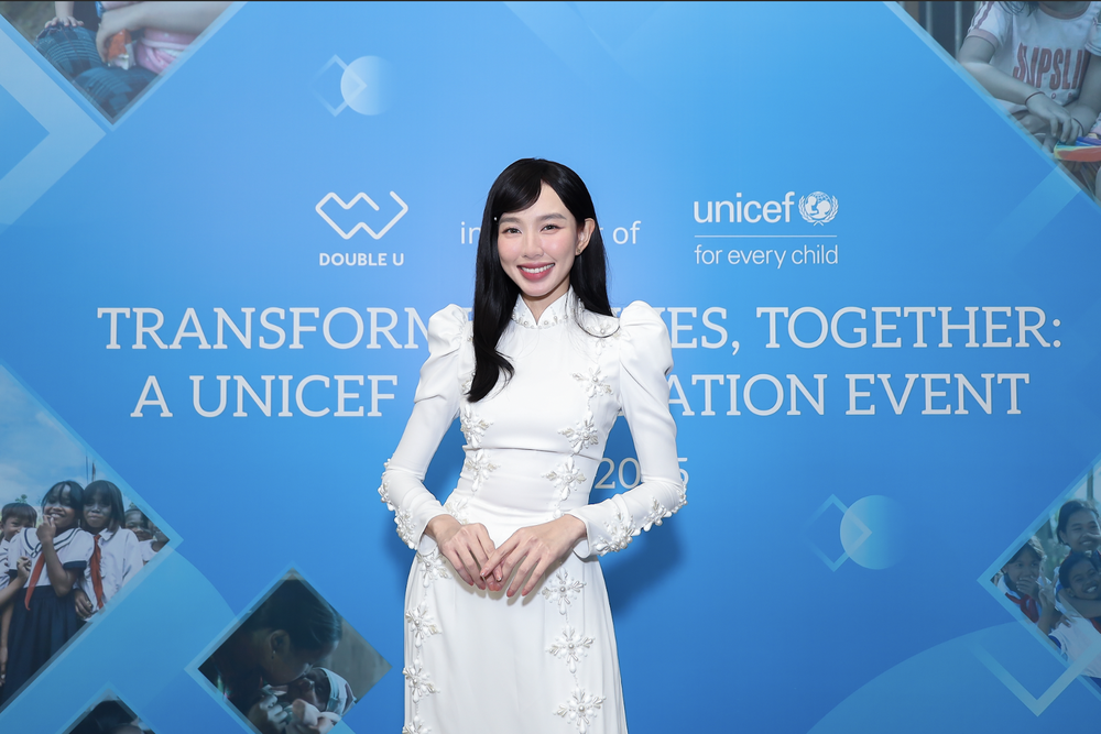 Hoa hậu Thùy Tiên, Á hậu - MC Hoàng Oanh, vợ chồng JayKii dự sự kiện tri ân của UNICEF - Ảnh 3.