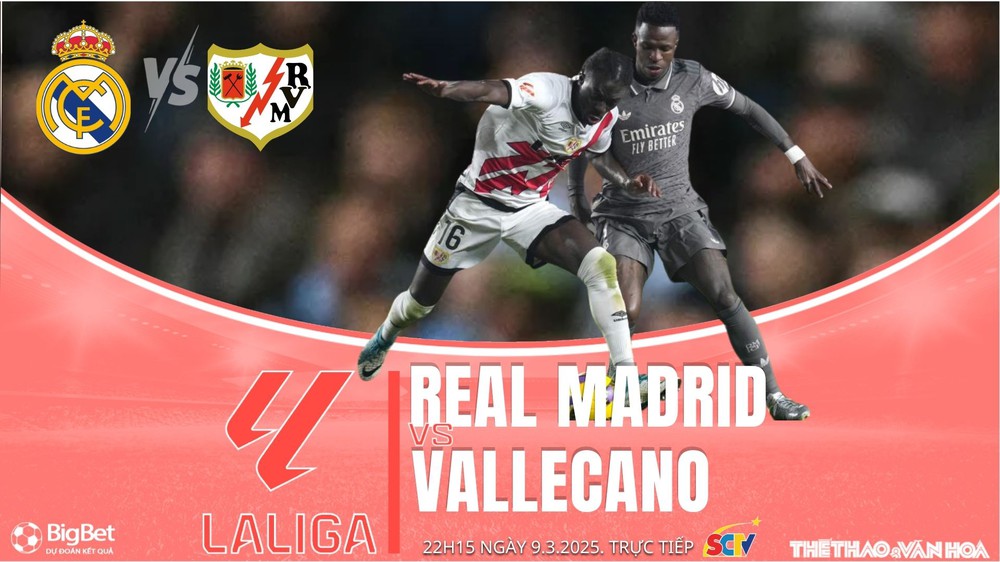 Nhận định, soi tỷ lệ Real Madrid vs Vallecano 22h15 ngày 9/3, vòng 27 La Liga - Ảnh 1.