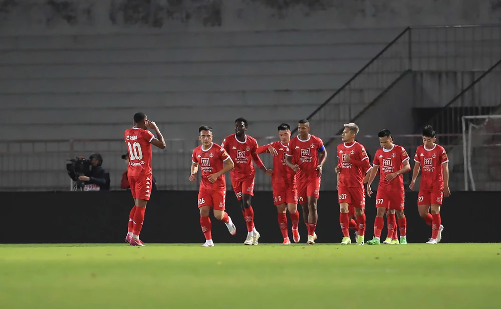 Hải Phòng đánh bại SHB Đà Nẵng 1-0 ở vòng 16 V-League. Ảnh: VPF