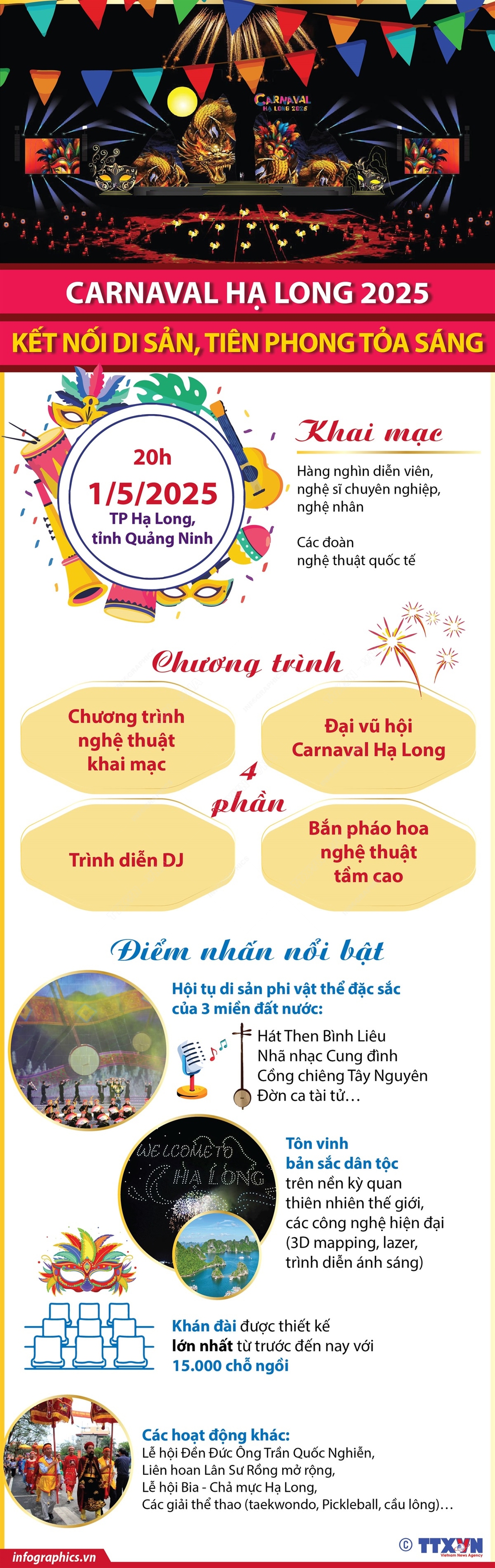 Carnaval Hạ Long 2025: Kết nối di sản, tiên phong tỏa sáng - Ảnh 1. Carnaval Hạ Long 2025: Kết nối di sản, tiên phong tỏa sáng - Ảnh 1.