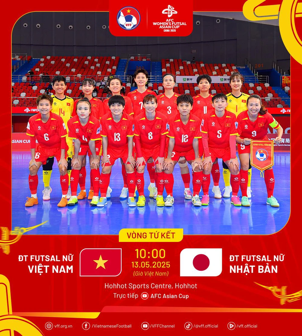 Lịch thi đấu bóng đá hôm nay 13/5: Trực tiếp futsal nữ Việt Nam vs Nhật Bản - Ảnh 1. Lịch thi đấu bóng đá hôm nay