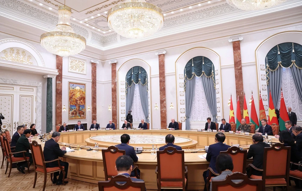 Tổng Bí thư Tô Lâm hội đàm với Tổng thống Belarus - Ảnh 10.