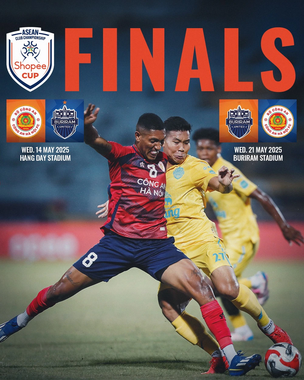 Link xem trực tiếp bóng đá Công An Hà Nội vs Buriram United, 19h30 ngày 14/5, chung kết lượt đi Shopee Cup - Ảnh 2.