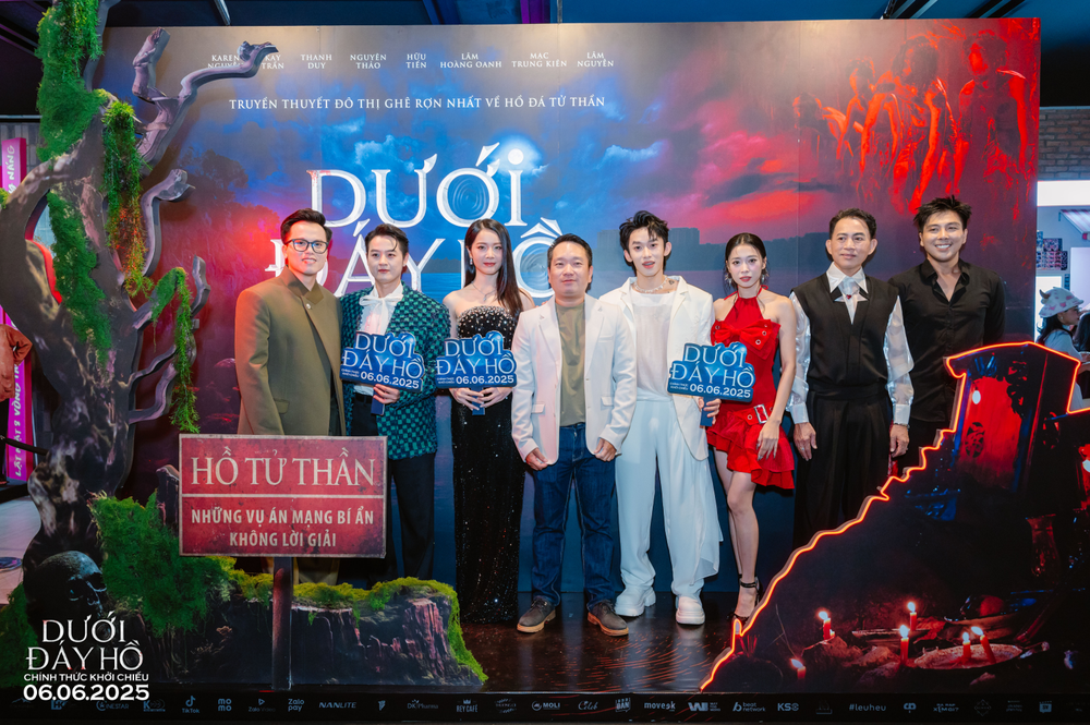 Karen Nguyễn - Thanh Duy bật khóc giữa showcase Dưới đáy hồ - Ảnh 1.