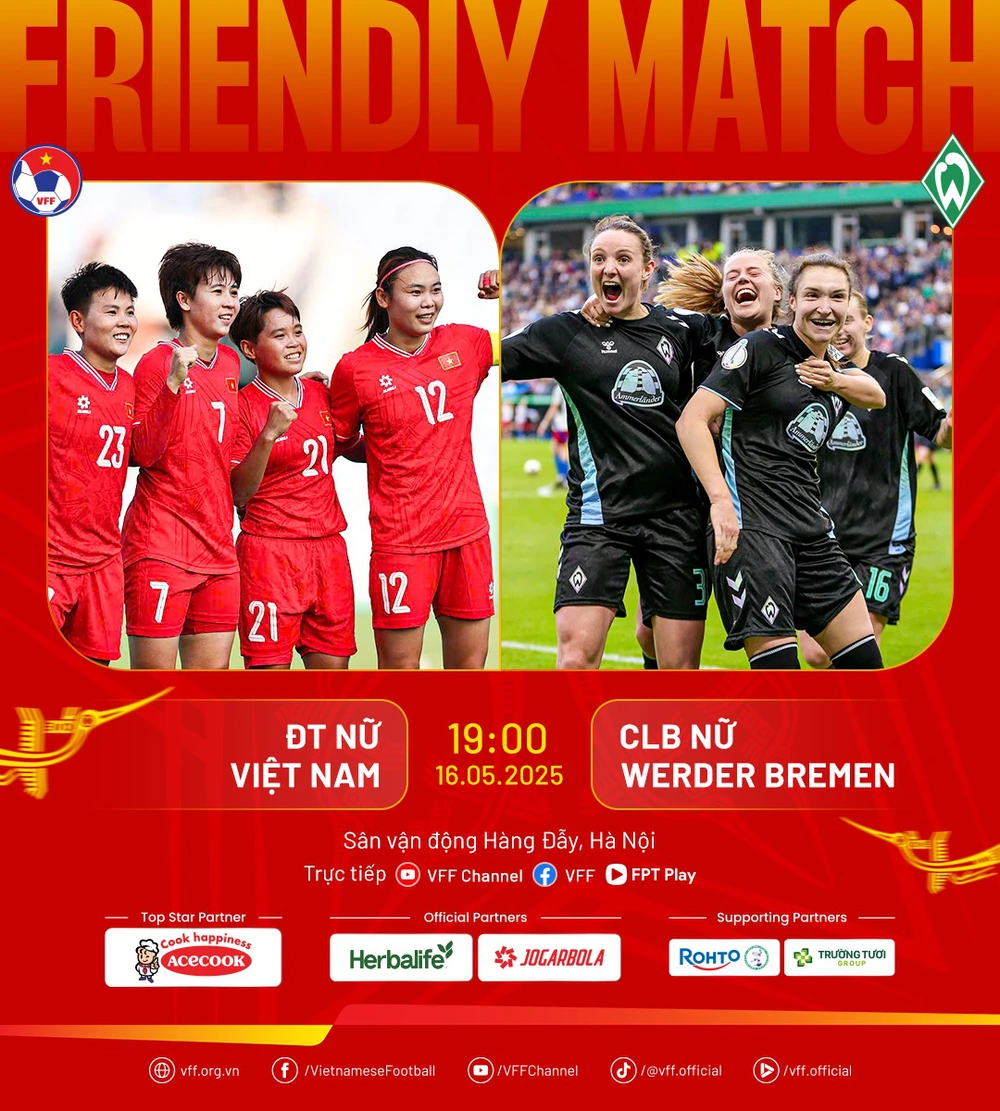 Trận giao hữu Việt Nam vs Werder Bremen diễn ra khi nào? Xem trực tiếp ở đâu? - Ảnh 1.