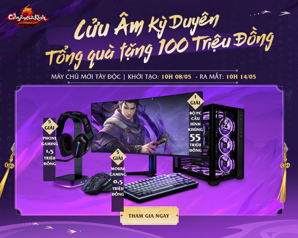 Máy chủ mới Tây Độc khai mở, Cửu Âm Chân Kinh tặng trọn bộ dàn PC 55 triệu đồng cùng giải đấu quà tặng 100 triệu mỗi tháng - Ảnh 2.