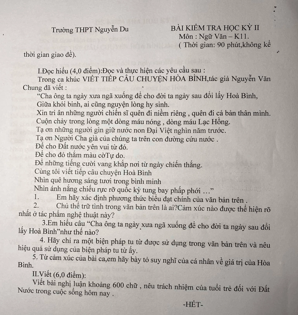Ca khúc của &quot;Đại sứ truyền cảm hứng&quot; giải thưởng Dế Mèn vào đề thi Văn - Ảnh 3.