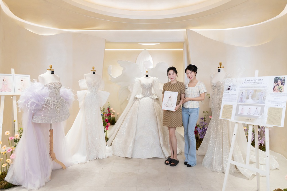 Hồ Quỳnh Hương mặc váy cưới đính 10.000 viên pha lê, tổng chi phí hơn nửa tỷ - Ảnh 5.
