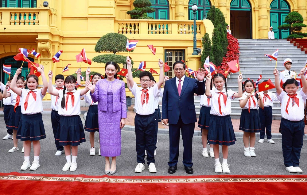 Thủ tướng Phạm Minh Chính chủ trì lễ đón Thủ tướng Thái Lan Paetongtarn Shinawatra - Ảnh 5.
