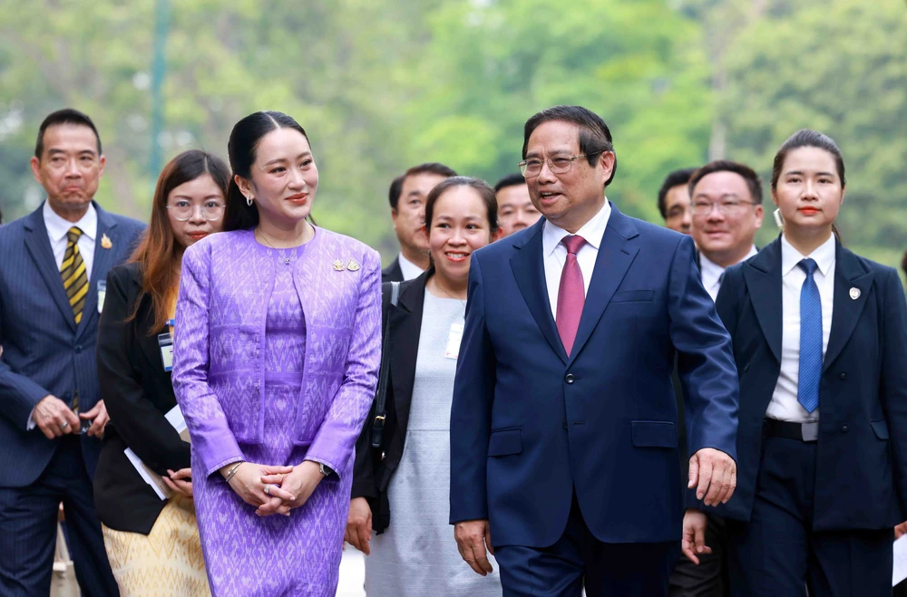 Thủ tướng Phạm Minh Chính chủ trì lễ đón Thủ tướng Thái Lan Paetongtarn Shinawatra - Ảnh 4.