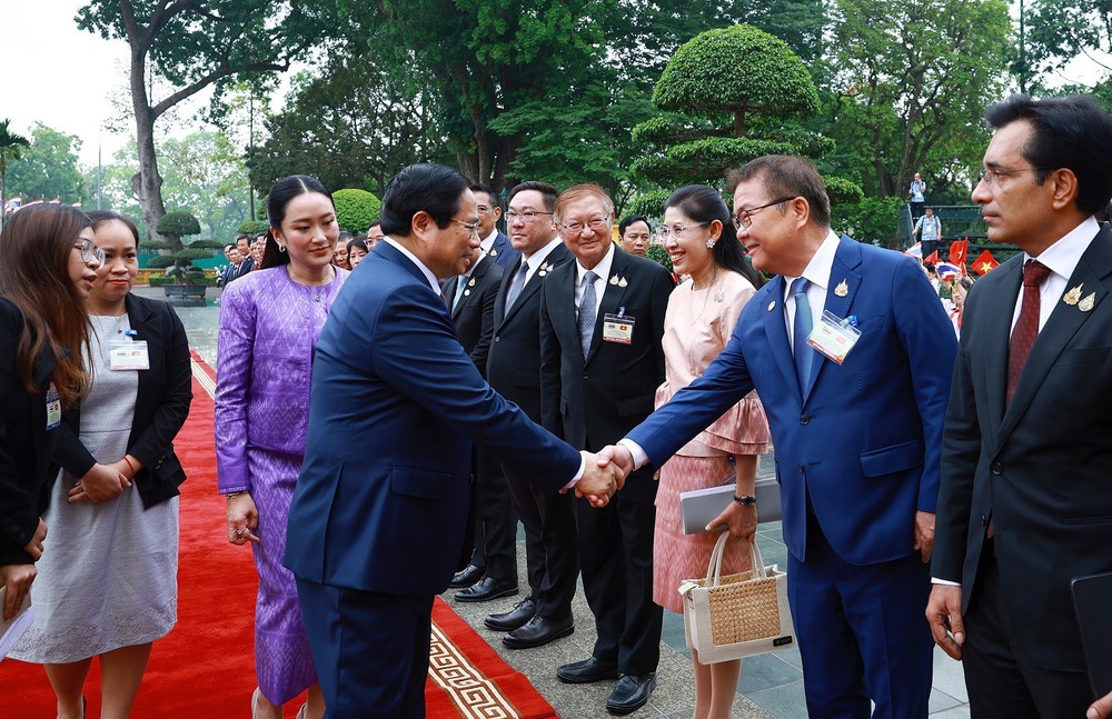 Thủ tướng Phạm Minh Chính chủ trì lễ đón Thủ tướng Thái Lan Paetongtarn Shinawatra - Ảnh 10.