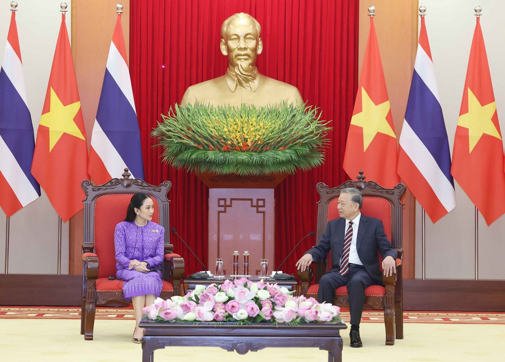 Tổng Bí thư Tô Lâm tiếp Thủ tướng Thái Lan Paetongtarn Shinawatra - Ảnh 4.