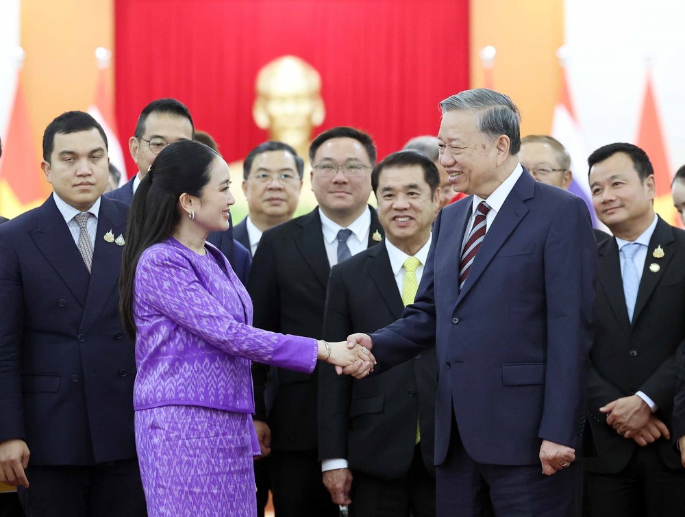 Tổng Bí thư Tô Lâm tiếp Thủ tướng Thái Lan Paetongtarn Shinawatra - Ảnh 2.