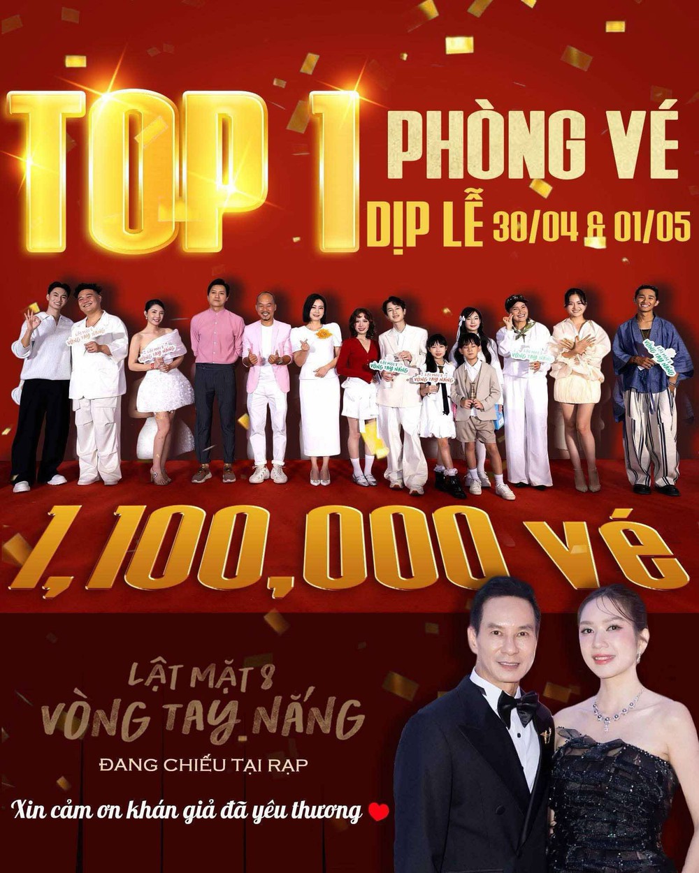 Làm phim nội dung gia đình, “Lật mặt 8” vượt mốc 100 tỷ đồng sau 2 ngày khởi chiếu - Ảnh 1. Làm phim nội dung gia đình, “Lật mặt 8” vượt mốc 100 tỷ đồng sau 2 ngày khởi chiếu - Ảnh 1.