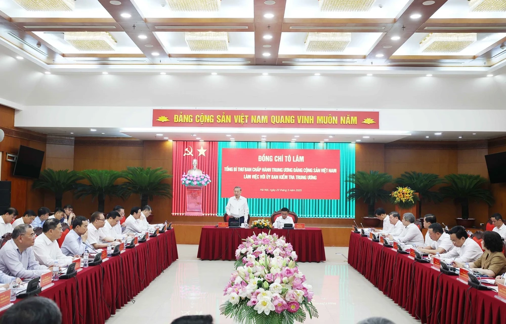 Tổng Bí thư Tô Lâm làm việc với Ủy ban Kiểm tra Trung ương - Ảnh 1.