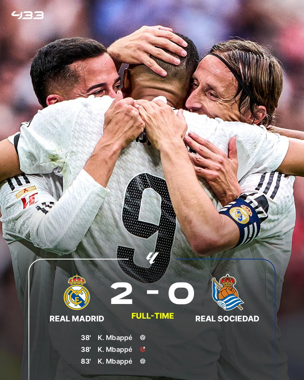 Mbappe lập cú đúp giúp Real Madrid thắng trận cuối mùa, dẫn đầu cuộc đua Chiếc giày vàng - Ảnh 2.
