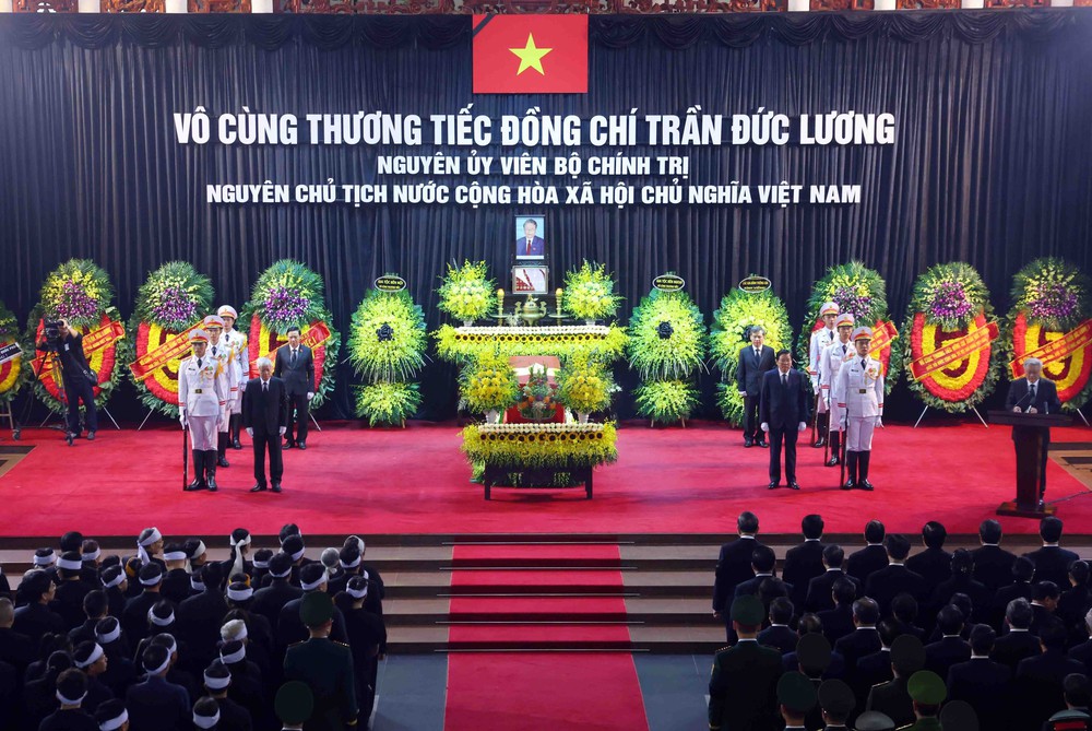 Lễ truy điệu nguyên Chủ tịch nước Trần Đức Lương tại Hà Nội - Ảnh 1.