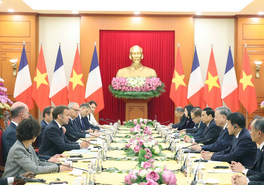 Tổng Bí thư Tô Lâm tiếp Tổng thống Pháp Emmanuel Macron - Ảnh 4.