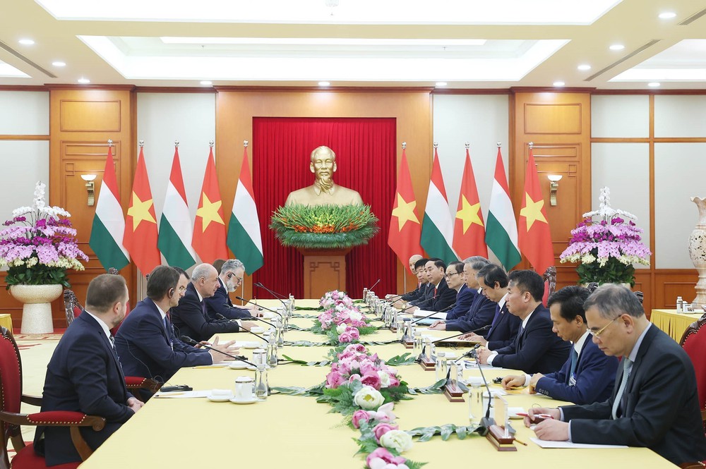 Hình ảnh Tổng Bí thư Tô Lâm tiếp Tổng thống Hungary - Ảnh 5.