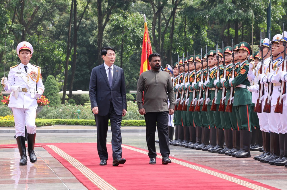 Chủ tịch nước Lương Cường chủ trì lễ đón chính thức Tổng thống Sri Lanka - Ảnh 1. Chủ tịch nước Lương Cường chủ trì lễ đón chính thức Tổng thống Sri Lanka - Ảnh 1.