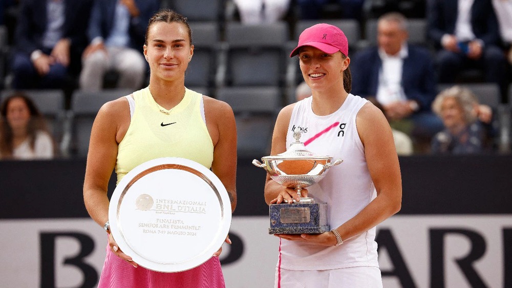 Italian Open - Nội dung đơn nữ: Nóng cuộc đua Swiatek - Sabalenka - Ảnh 1. Italian Open - Nội dung đơn nữ: Nóng cuộc đua Swiatek - Sabalenka - Ảnh 1.