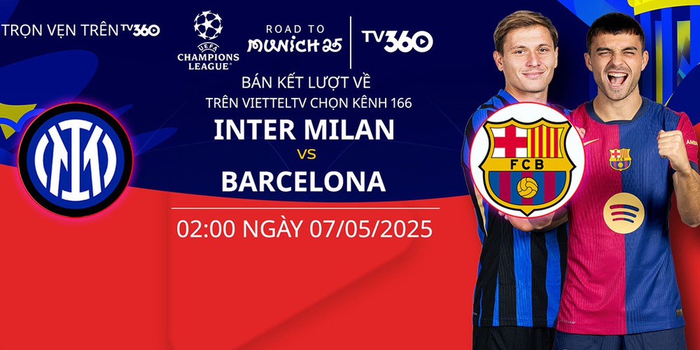 Lịch thi đấu bóng đá hôm nay 6/5: Trực tiếp Inter Milan đấu với Barcelona lúc mấy giờ? - Ảnh 1. Lịch thi đấu bóng đá hôm nay