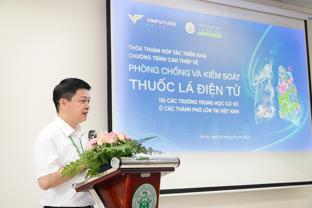 Trường Đại học y tế công cộng và quỹ VinFuture hợp tác phòng chống - kiểm soát thuốc lá điện tự học đường - Ảnh 2. Trường Đại học y tế công cộng và quỹ VinFuture hợp tác phòng chống - kiểm soát thuốc lá điện tự học đường - Ảnh 2.